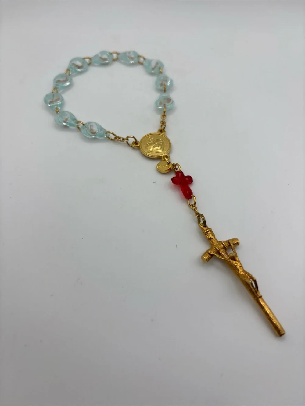 Vintage Italian Prenatal Devotional Rosary Fetal Beads Immaculate Conception